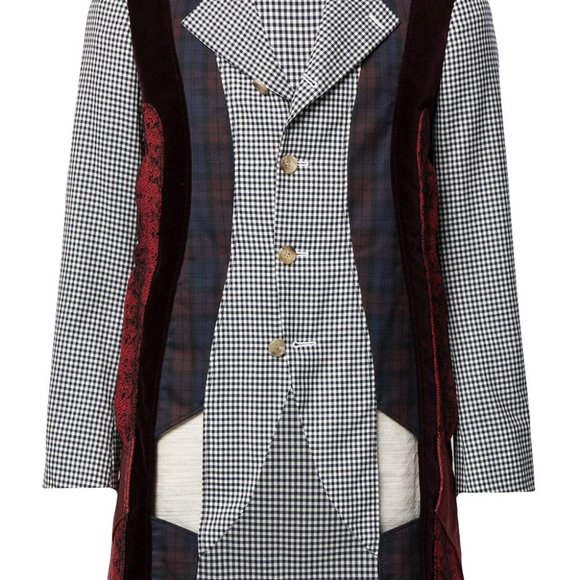 Comme Des Garçons Pre-Owned layered checked jacket - Picture 1 of 4